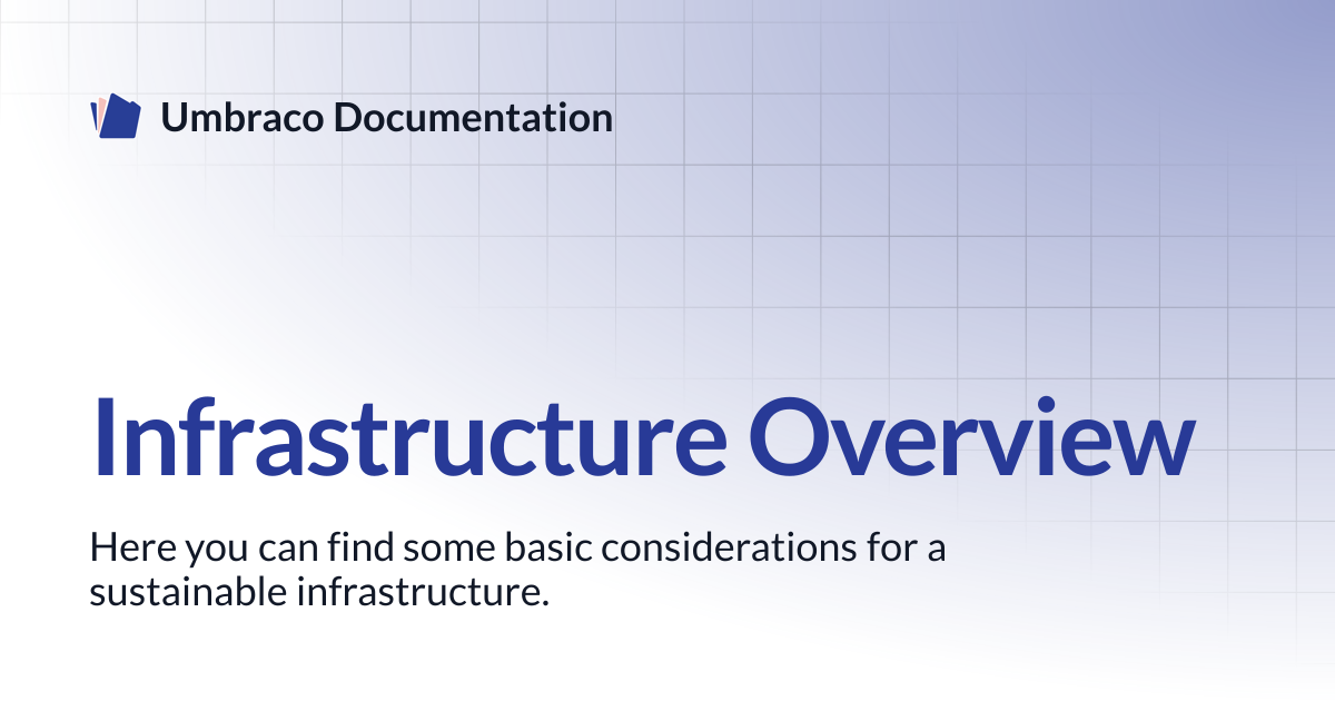 Infrastructure Overview | Sustainability | Umbraco Documentation