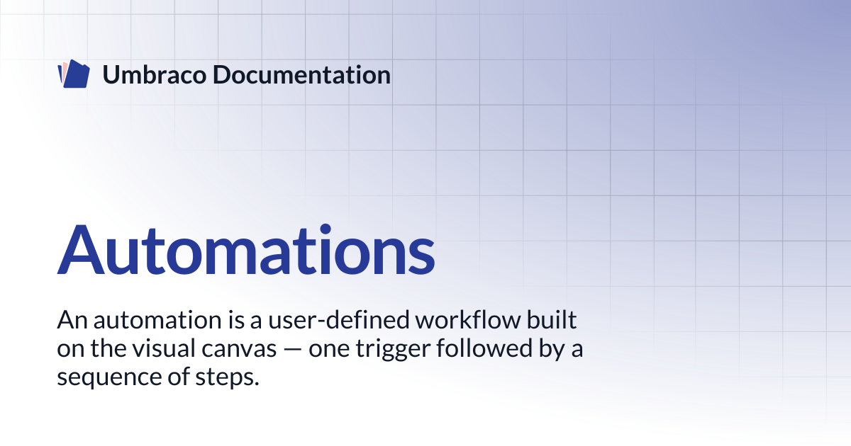 Automations | Automate | Umbraco Documentation