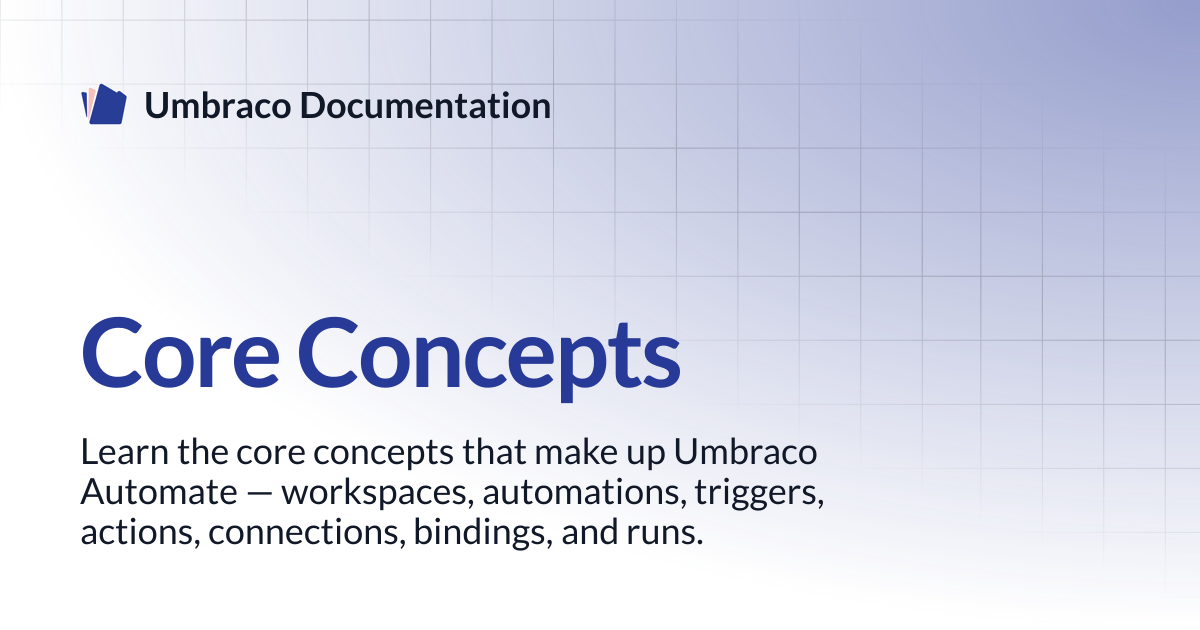 Core Concepts | Automate | Umbraco Documentation