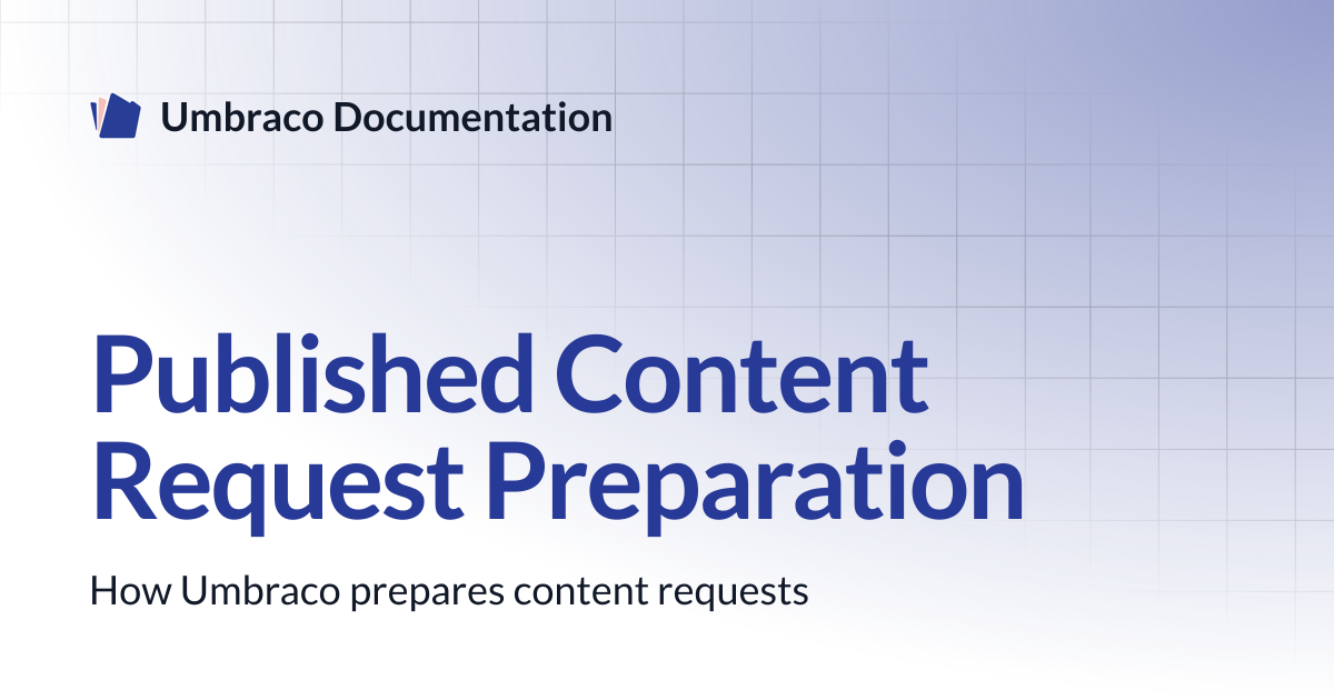 Published Content Request Preparation | CMS 13.latest (LTS) | Umbraco ...