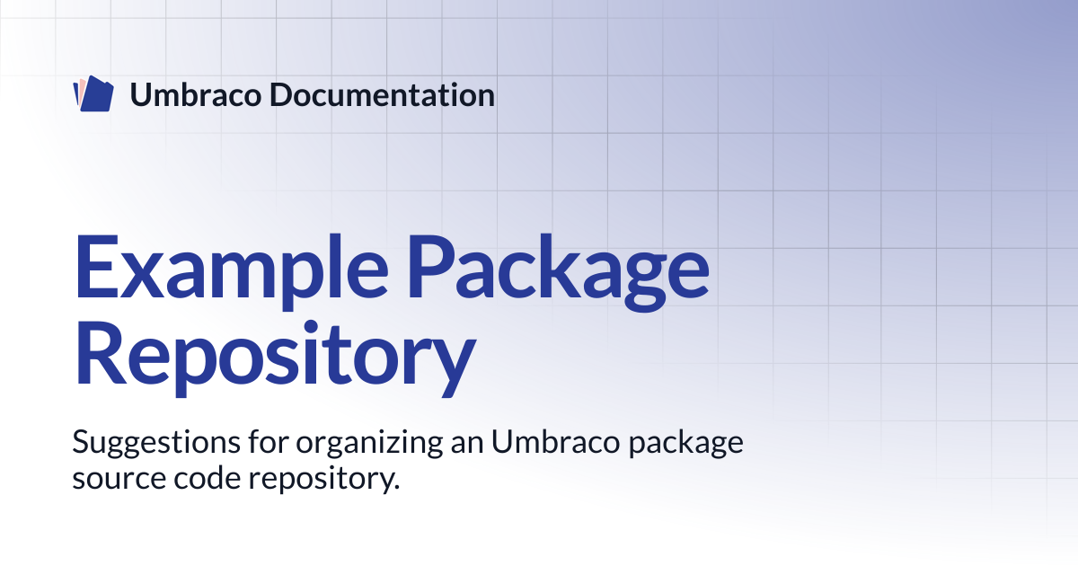 Example Package Repository | CMS 13.latest (LTS) | Umbraco Documentation