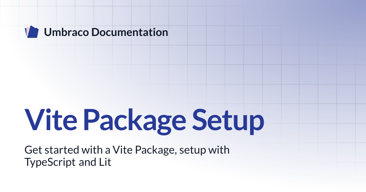 Vite Package Setup | CMS | Umbraco Documentation