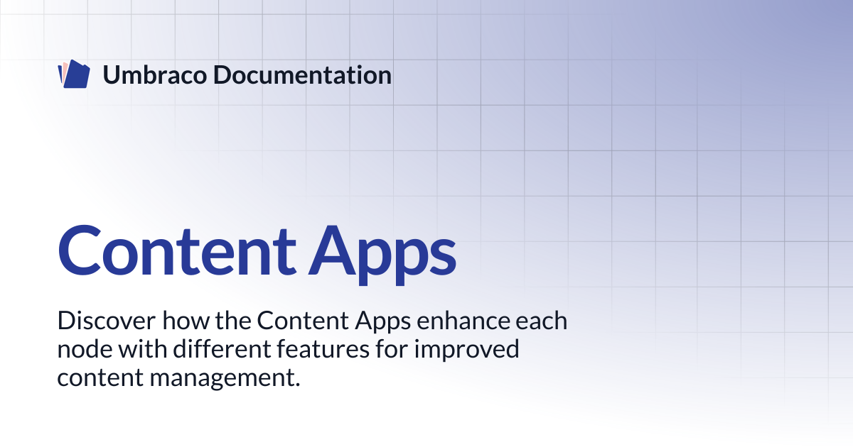 Content Apps | Engage 13.latest (LTS) | Umbraco Documentation