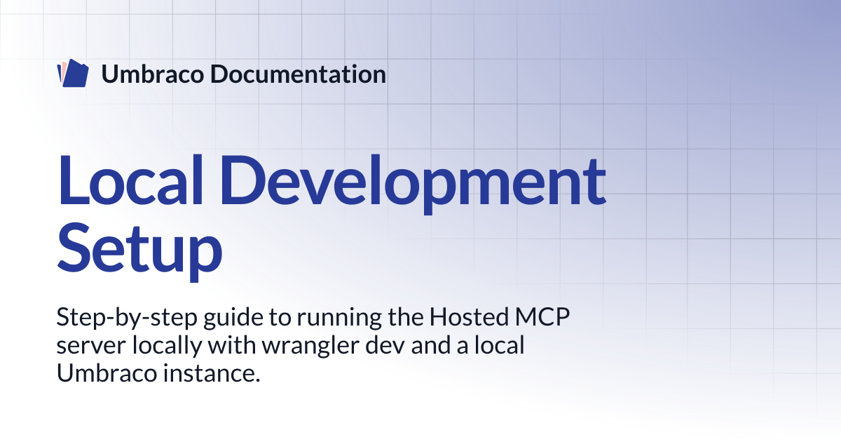 Local Development Setup | Umbraco in AI 17.latest (LTS) | Umbraco ...