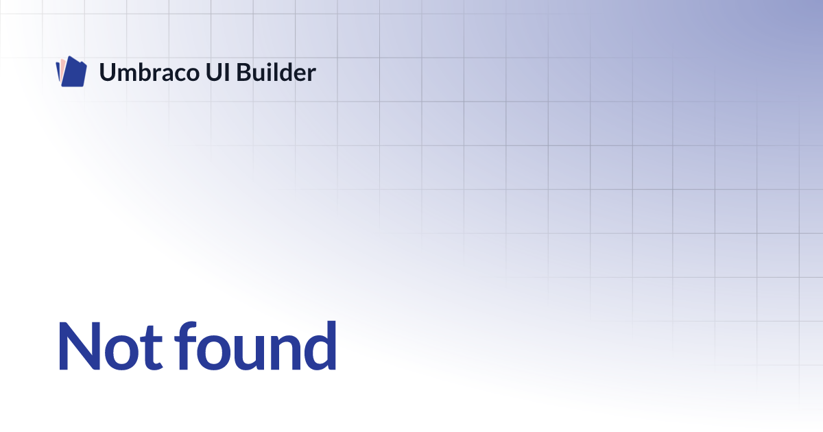 Summary Dashboards Umbraco UI Builder